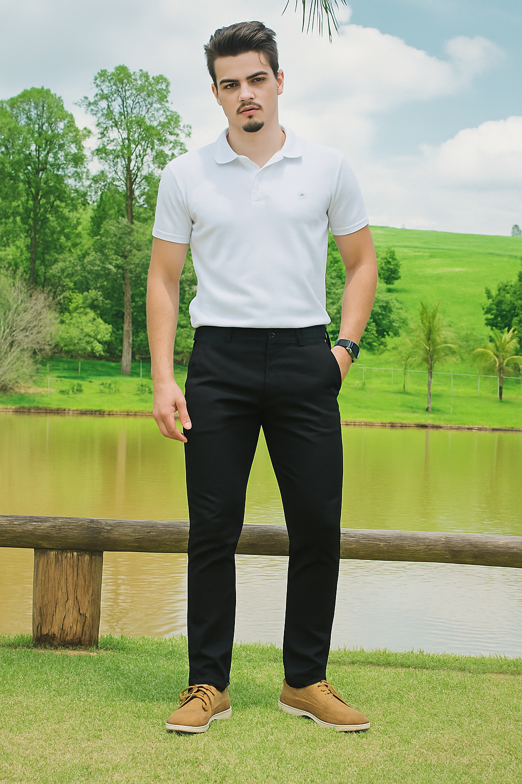 Calça Masculina Slim Sport fino REF 90